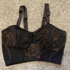 Serpent & Bow frog and lily bralette size small